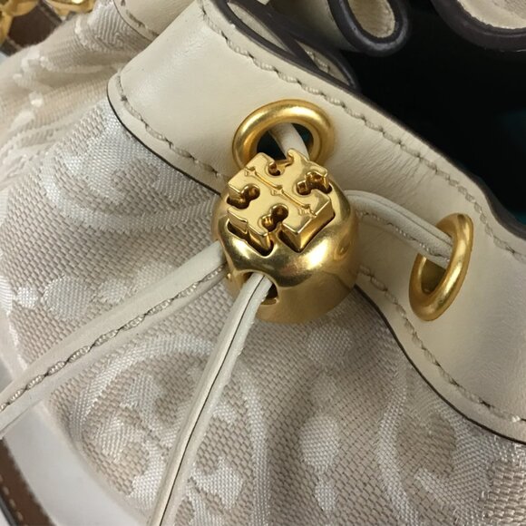 Tory Burch Mini T Monogram Bucket Bag - Picture 12 of 14